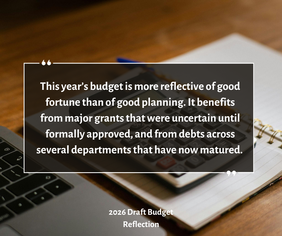 Rest in Our Laurels, Don’t Die in Them: 2026 Budget Reflections
